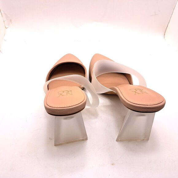 New York & Company Winifred Women's Vinyl Strap Heeled Mules - Size 7 - Picture 4 of 12